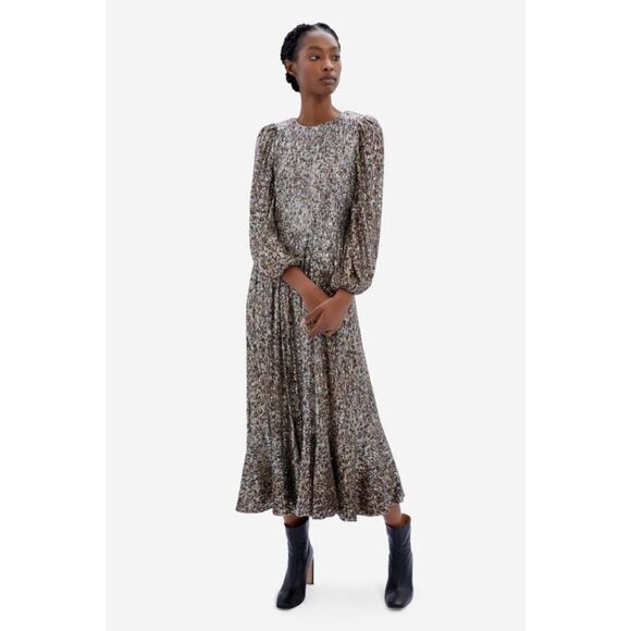 Jonathan Simkhai Emmy Gold Sequined Cocktail midi Dress XS - Picture 1 of 11